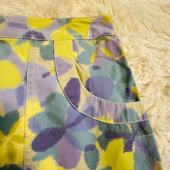 J Jill pastel floral 100% cotton skirt Sz 10P - Picture 5 of 10